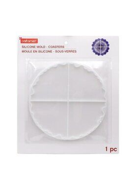 Craft Smart Silicone Coaster Mold For Resin Art Projects Round Design